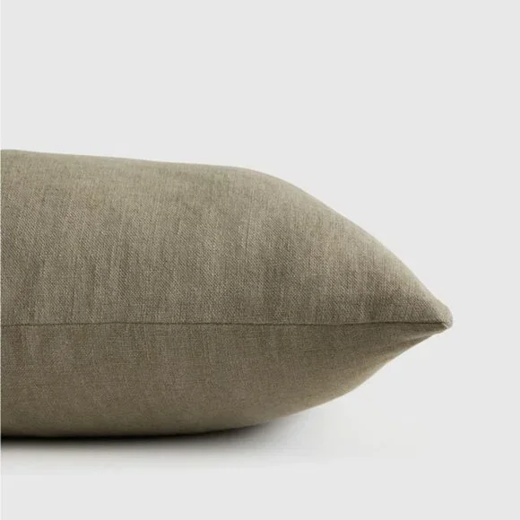 NWOT Quince European Linen Oversized Lumbar Pillow Cover in Sage - Picture 3 of 4